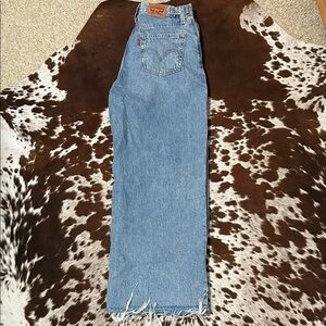 Levi's Women's Cinch Light Blue Straight Leg Jeans